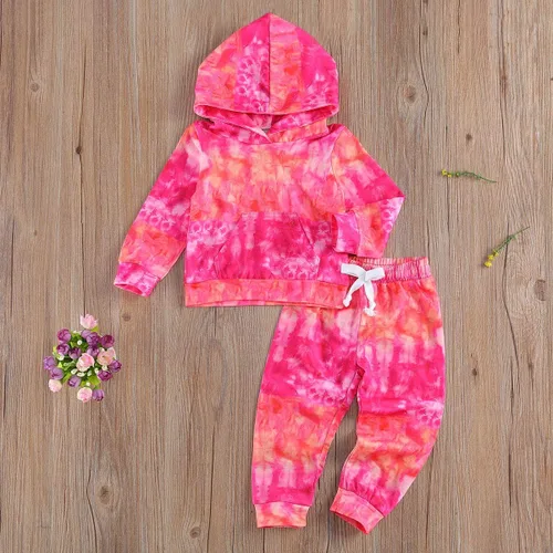 Vista 3 de Covvoliy Ropa de otoño e invierno para bebé niña, sudadera con capucha y pantalones con estampado de leopardo, 2 piezas