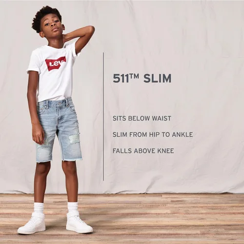 Vista 6 de Levi's Pantalones cortos de mezclilla 511 Slim Fit para niño