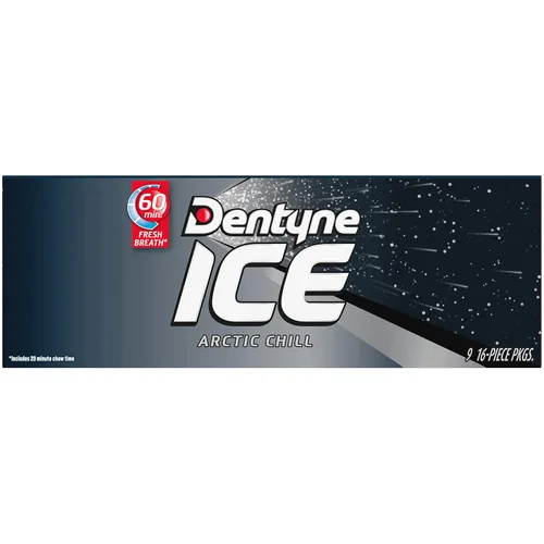 Vista 14 de Dentyne Ice Arctic Chill - Goma de mascar sin azúcar, 9 paquetes de 16 piezas (144 piezas en total) Goma de mascar, perfecta para un aliento
