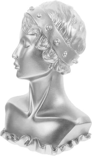 Vista 2 de STOBAZA Adornos de retrato de joyería, decoración del hogar, joyería para mujer, aretes, figuras tribales, aretes, exhibición, collar, cadena, busto