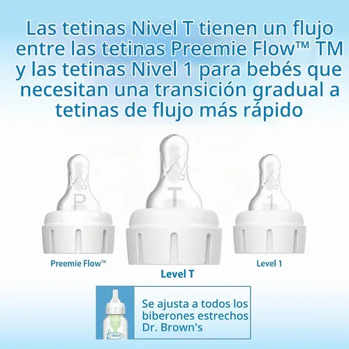 Vista 2 de Dr. Brown's Pezón estrecho para recién nacido, 6