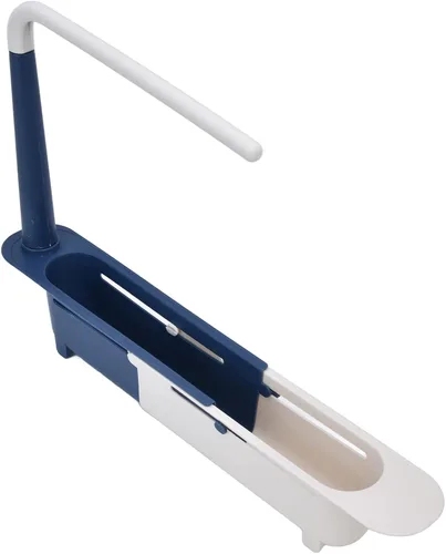 Vista 11 de Zerodis Estante telescópico de almacenamiento para fregadero, 2 en 1, cesta de drenaje expandible para fregadero debajo del fregadero, organizador