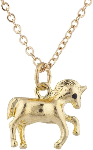 Vista 3 de LUX ACCESSORIES Juego de collar con colgante de unicornio mágico en tono plateado