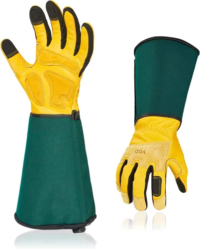 Vista 9 de Vgo... 1 par de guantes de jardinería, guantes de trabajo de seguridad, guantes de manga larga, a prueba de pinchazos, a prueba de espinas, pantalla