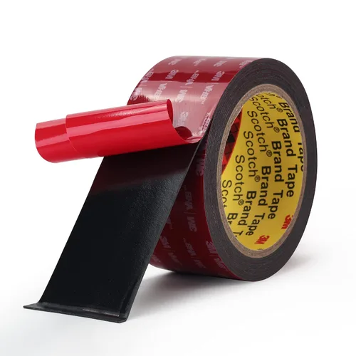 Vista 12 de Cinta de montaje de doble cara 3M 5925 VHB Negra de espuma adhesiva fuerte de alta unión resistente al agua adhesivo fuerte Grosor 0.64 mm
