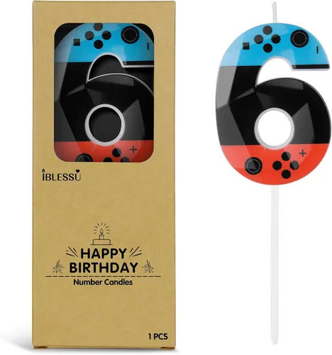 Vista 16 de Velas de cumpleaños de autos de carreras número 1, velas de cumpleaños a cuadros negros y blancos de 2.68 pulgadas, velas con números con temática