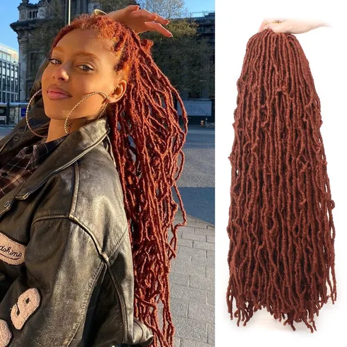 Vista 16 de Leeven Nuevas Trenzas de Ganchillo de Cabello con Locs Falsos Suaves de 24 Pulgadas de Largo Locs de Diosa Desgastados 6 Paquetes Negro Natural