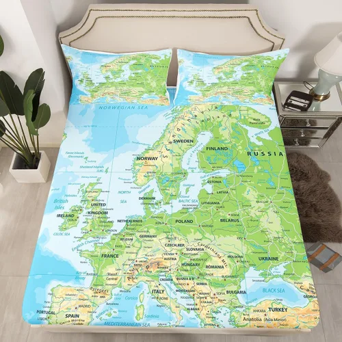 Vista 46 de Erosebridal Juego de sábanas de ratas para niños, tamaño Queen, juego de ropa de cama con diseño de roedores de ratón, divertido diseño de animales