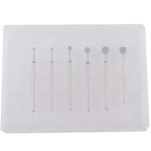 Vista 5 de Brocas de uñas limpias para cutículas en forma de bola, 6 piezas para preparación de uñas Broca de uñas de piedra de diamante para manicura