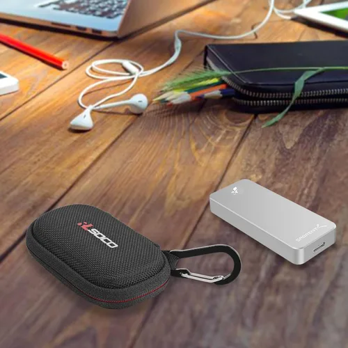 Vista 7 de RLSOCO Funda de transporte para SABRENT 1TB/2TB / 4TB / 512GB Rocket Nano XTRM/Rocket Nano V2/Rocket Nano SSD de aluminio externo (solo funda)