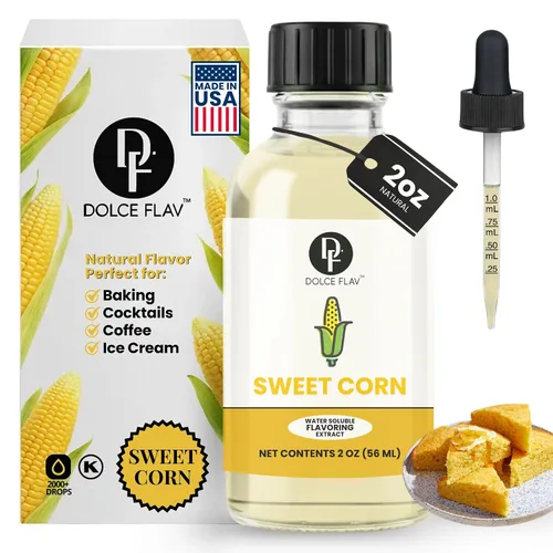 Vista 38 de Dolce Flav Extracto de mantequilla – 2 onzas soluble en agua, Kosher, sin azúcar, sabor concentrado de mantequilla de imitación para hornear