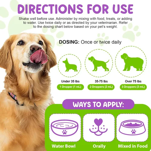 Vista 7 de Probióticos para perros, probióticos líquidos para perros, enzimas prebióticas y digestivas, suplemento de probióticos para perros que ayudan a