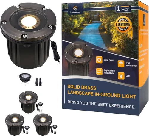 Vista 14 de Gardenreet - Luces de pozo de latón, 12 V de bajo voltaje con cable 2700 K