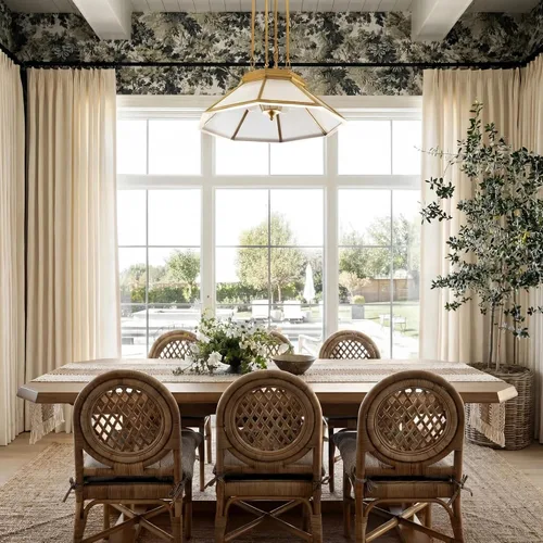 Vista 3 de Decoración de Granja Camino de Mesa Bohemio con Macramé, Elegante Camino de Mesa de Café Beige Marrón 48 Pulgadas de Largo, Decoración Rústica