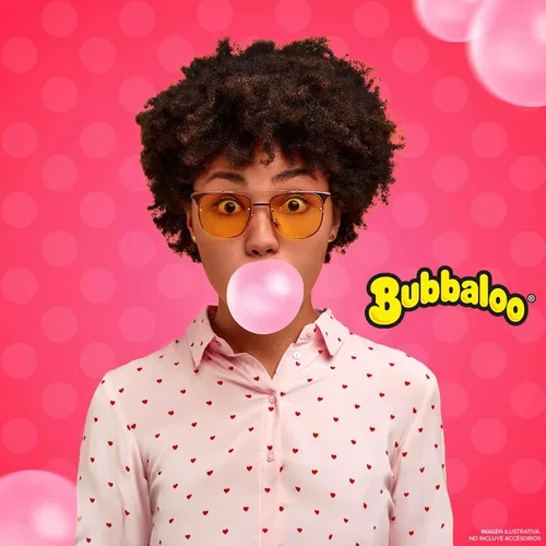 Vista 4 de Bubbaloo Adams - Goma de mascar 47 pz - sabores varios (Fresa, 47pz)