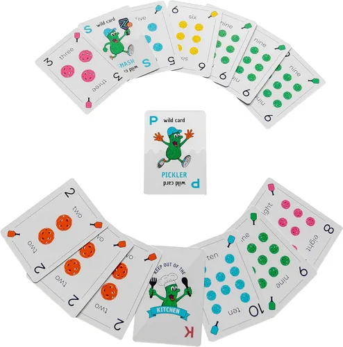 Vista 4 de PCG Juego de cartas de pickleball para adultos, estrategia, suerte y diversión para adultos, 2 o 4 jugadores, perfecto para noches de juego