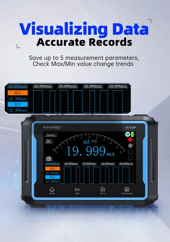Vista 6 de 【FNRSI 2C53P Plus actualizado con ESTUCHE de transporte】 Osciloscopio 3 en 1/multímetro/generador de señal DDS Tableta pantalla táctil osciloscopio