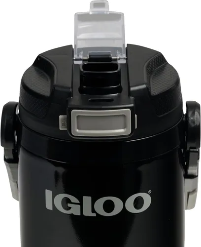 Vista 6 de Igloo Rival Fusion - Botella deportiva de acero inoxidable de 54 onzas, jarra de agua aislada, color negro