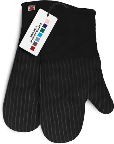 Vista 11 de Guantes de horno resistentes al calor - Juego de 2 guantes de cocina de silicona, gris