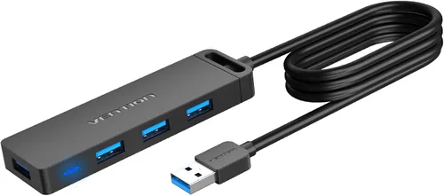 Vista 11 de VENTION Hub USB 3.0 para laptop, divisor de puerto USB múltiple, adaptador extensor USB ultrafino, transferencia rápida de datos de 4 puertos