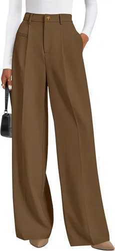 Vista 24 de PRETTYGARDEN Pantalones de vestir de trabajo de pierna ancha a medida para Negro