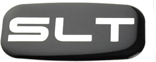 Vista 3 de 2 emblemas de cabina SLT 3D de repuesto para pilar de techo de Yukon Suburban Sierra 03 06 (cromo/negro)
