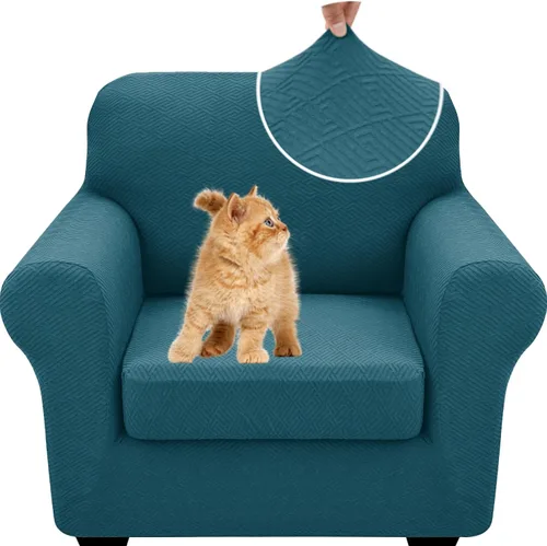 Vista 100 de XINEAGE Funda de diván para sofá en forma de L, fundas de sofá modular para mascotas, funda de asiento de sofá antideslizante lavable, fundas