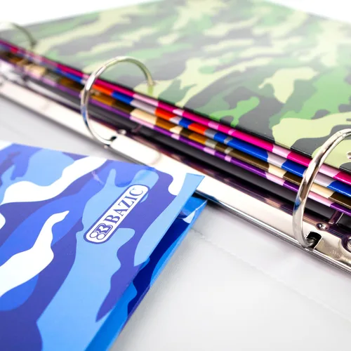 Vista 5 de BAZIC Products Carpeta de papel de camuflaje con 2 bolsillos, juego de 6 Camuflaje - 6 colores surtidos