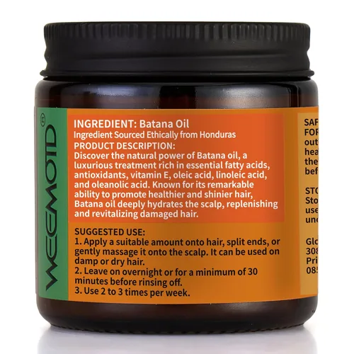 Vista 6 de WEEMOTD Aceite de batana 100% crudo para cabello, aceite acondicionador sin
