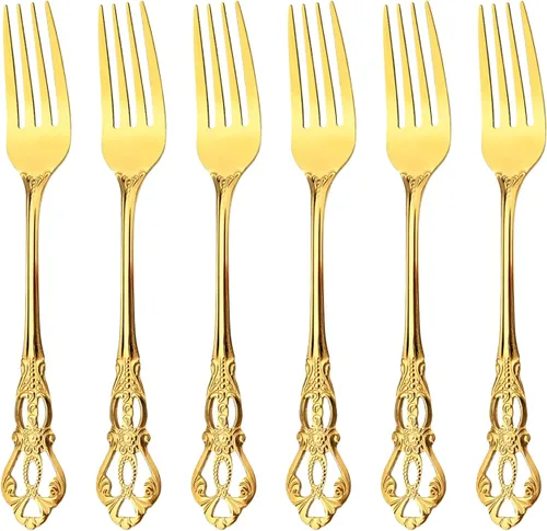 Vista 11 de Juego de 6 cucharas de café y té, mini cuchara dorada de acero inoxidable 6 cucharaditas