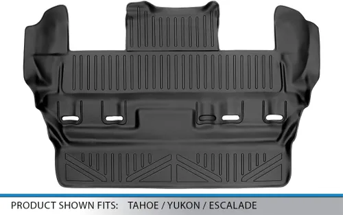 Vista 3 de SMARTLINER Alfombrillas de piso de ajuste personalizado de tercera fila para Cadillac Escalade 2015-2020