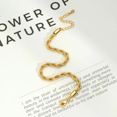 Vista 6 de Caenyo Pulseras de oro para mujer, chapadas en oro de 14 quilates, pulseras de espiga cubanas en capas, pulsera ajustable de cadena de perlas