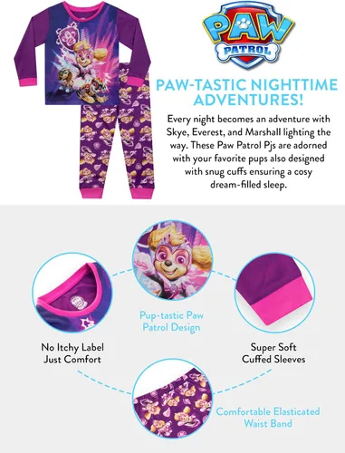 Vista 7 de Paw Patrol Pijamas Pijamas Liberty, Marshall, Skye para niñas Pijamas de The Mighty Movie para niñas Producto