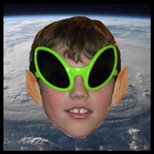 Vista 5 de Gafas plásticas de la novedad verde de los ojos alienígen, Verde