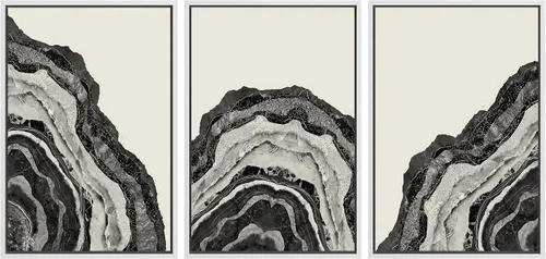Vista 20 de SIGNLEADER Lienzo enmarcado para pared, juego de arte abstracto geométrico verde esmeralda, arte moderno geométrico zen de mediados de siglo