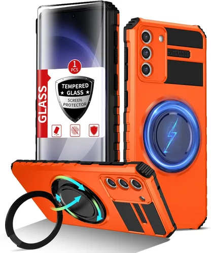 Vista 30 de Funda magnética para Samsung Galaxy Note 20 Ultra compatible con carga inalámbrica MagSafe, con 1 protector de pantalla, anillo de soporte integrado