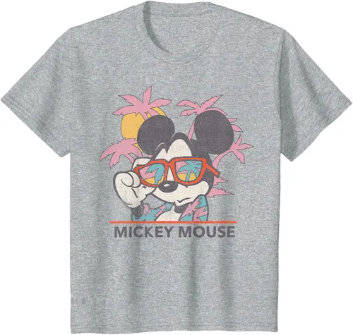 Vista 36 de Disney Mickey and Friends Mickey Mouse Tropical Retrato Camiseta S Negro