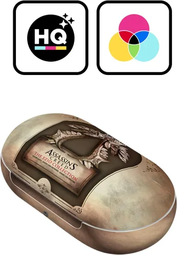 Vista 2 de Head Case Designs Calcomanía de vinilo con licencia oficial de Assassin's Creed Belt Crest II, compatible con Buds Live/Buds Pro / Buds2