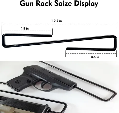 Vista 3 de Estante de pistola para caja fuerte para armas, estante para pistolas, organizador seguro para pistolas, estantes interiores para pistolas, soporte
