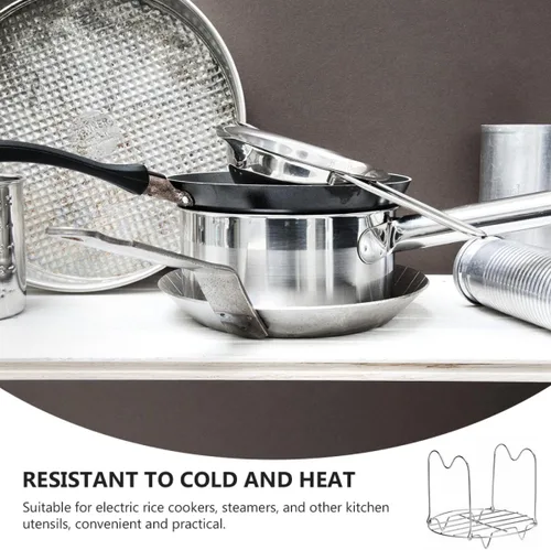 Vista 9 de Stainless Steel Steaming Rack with Handles, Folding Food Strainer