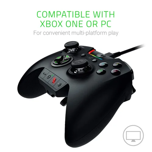 Vista 7 de Razer Wolverine Ultimate Officially Licensed Xbox One Controller 6 Remappable Buttons and Triggers - Interchangeable Thumbsticks and D-Pad - For PC