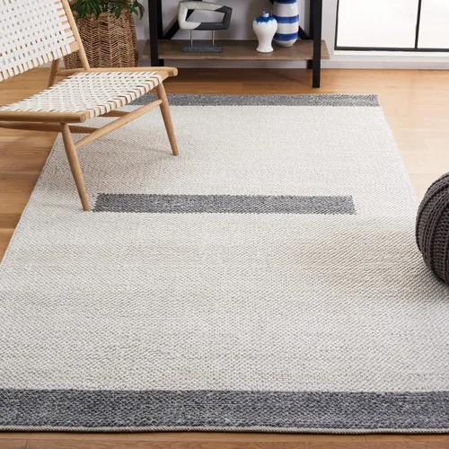 Vista 21 de SAFAVIEH Natura Collection - Alfombra de pasillo, 2 pies 3 pulgadas x 8 pies, negro y marfil, tejido plano hecho a mano de lana moderna a rayas