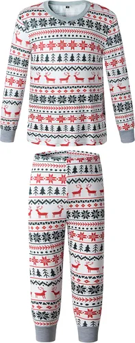 Vista 8 de Oriental eLife Pijamas de Navidad para la familia, conjuntos de pijamas familiares de Navidad a juego, ropa de dormir familiar de Navidad 2023