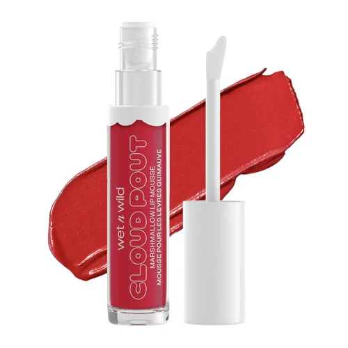 Vista 12 de wet n wild Liquid Lipstick Cloud Pout Marshmallow, Light Pink Cloud Chaser Mousse de crema labial mate Aceite de argán Vitamina E