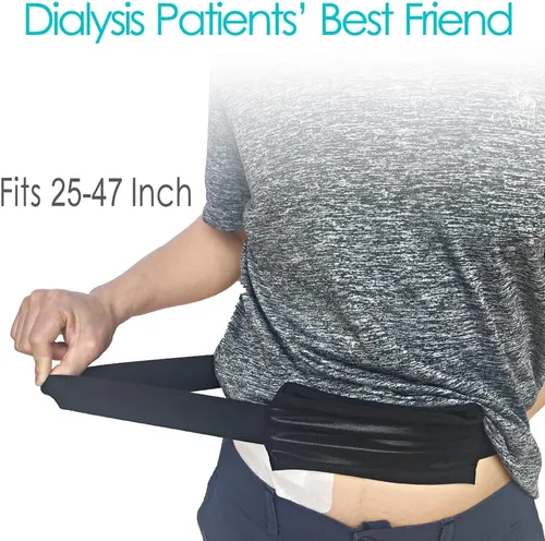 Vista 3 de Cinturón de diálisis peritoneal transpirable con bolsa de malla elástica para tubo de alimentación Peg/G/J, accesorios de transferencia, accesorios