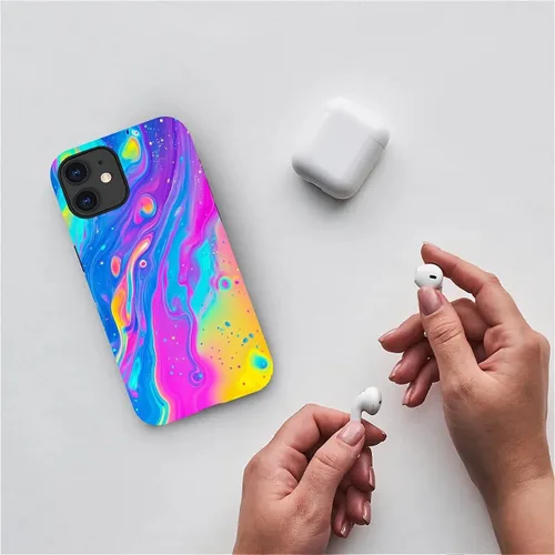 Vista 5 de DAIZAG Funda compatible con iPhone 11, hermoso color arena, patrón completo, carcasa rígida híbrida de plástico TPU + funda de protección