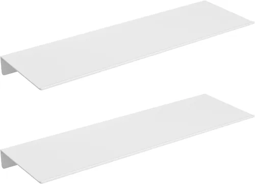 Vista 11 de Danpoo Pequeño estante flotante para almacenamiento en la pared, mini estante de exhibición para coleccionables, estante de pared de metal para Negro