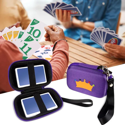 Vista 2 de Funda de viaje para juegos de cartas compatible con juegos de cartas, funda de tarjetas compatible con el soporte de tarjetas de juego UNO