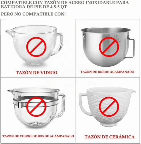 Vista 3 de KitchenAid - Juego de 2 cubiertas para batidoras de 4.5 a 5 cuartos
