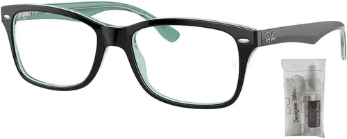 Vista 2 de Ray-Ban RX5228 - Lentes cuadrados para hombre y mujer + paquete con kit de gafas de diseñador iWear